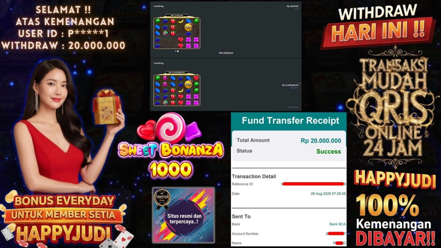 HAPPYJUDI JACKPOT SLOT SWEET BONANZA 1000